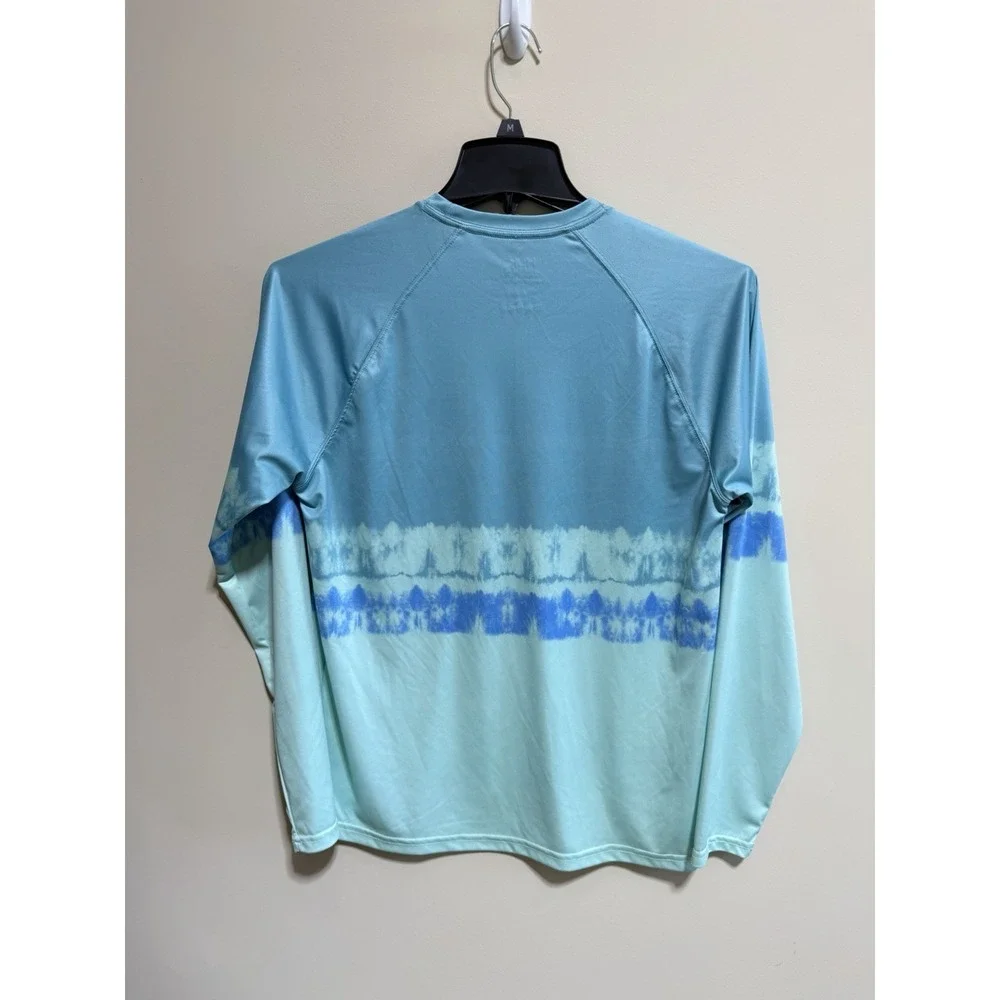 Huk men's blue Green long sleeve shirt Small Polyester Fishing - Picture 2 of 5